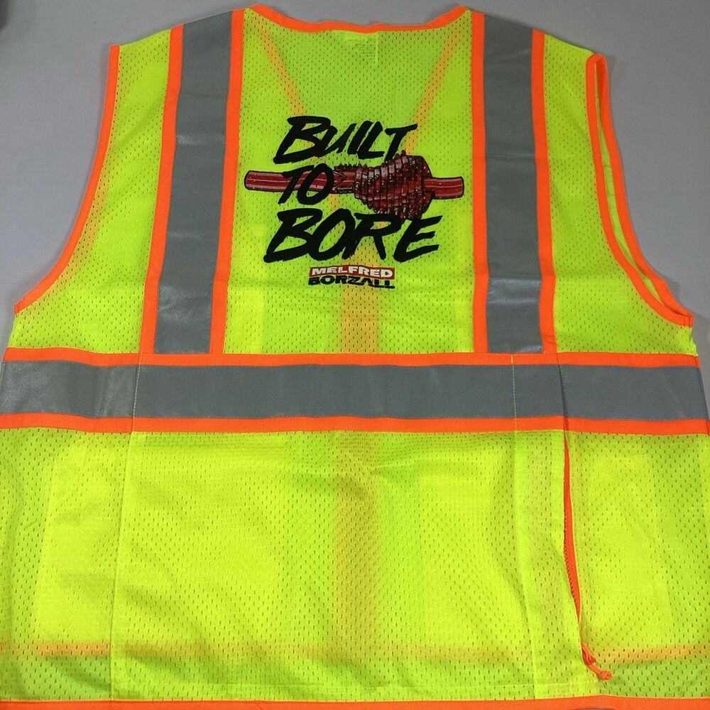 CornerStone Surveyor Safety Vest Size L/XL Built To Bore Zippered Two Tone
